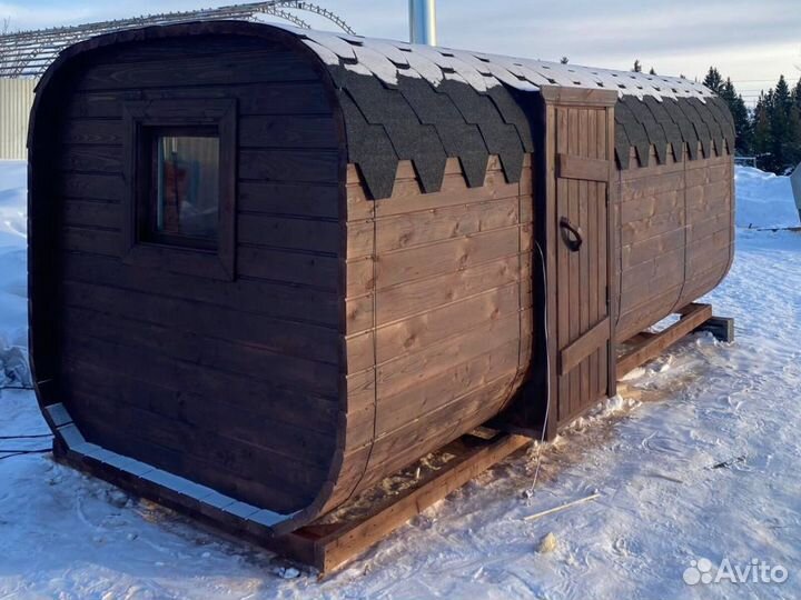 Баня-бочка квадро в наличии