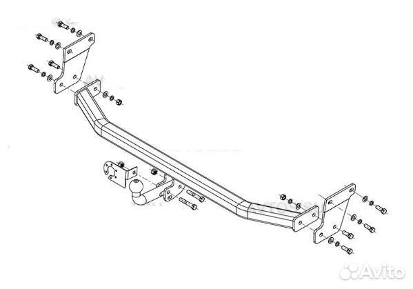 Фаркоп тсу Киа Рио 2011-2017 год хетчбэк