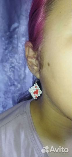 Серьги из бисера