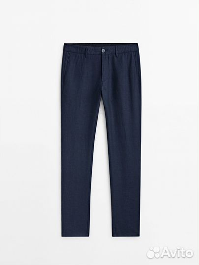 Брюки из 100% льна Massimo Dutti