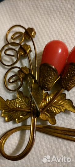 Чешская винтажная брошь