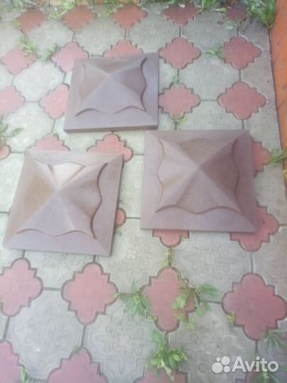 Колпаки заборные (декоративные колпаки)