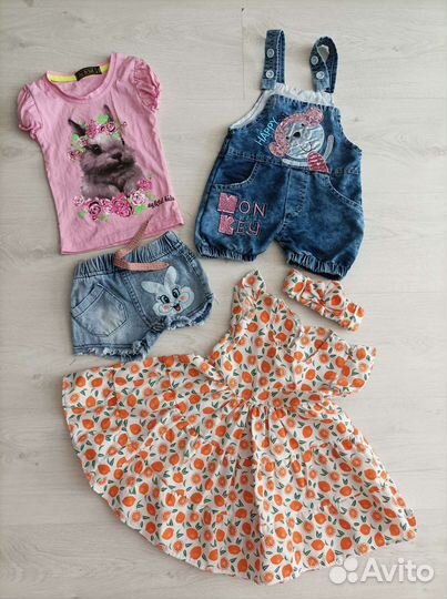 Детские новые вещи пакетом на девочку 74-80