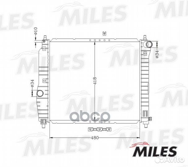 Радиатор chevrolet aveo 1.2/1.4 M/T 05- acrm023