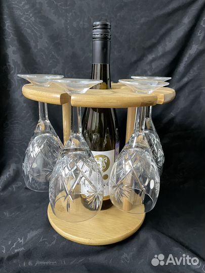 Подставка для бокалов и бутылки