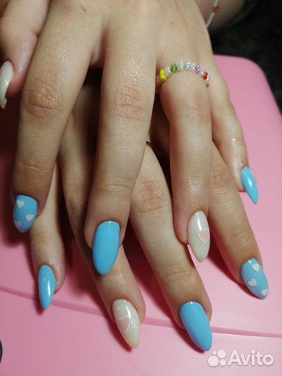Наращивание ногтей. Маникюр с покрытием