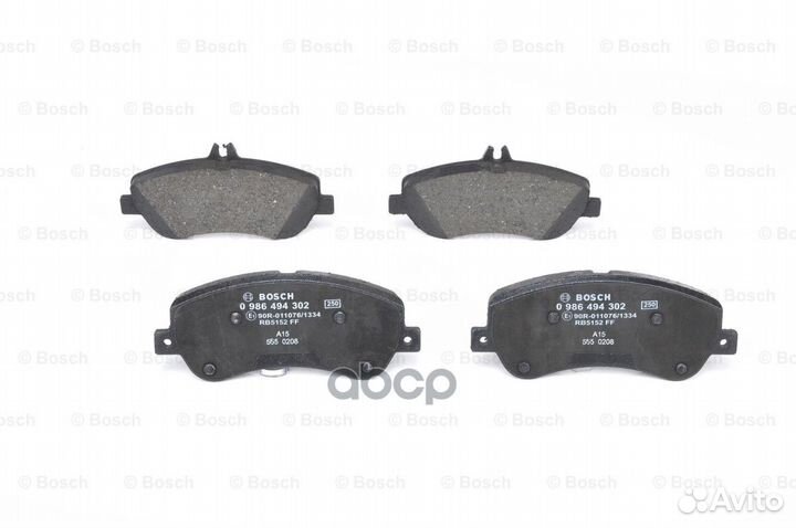 Дисковые колодки передние 0 986 494 302 Bosch