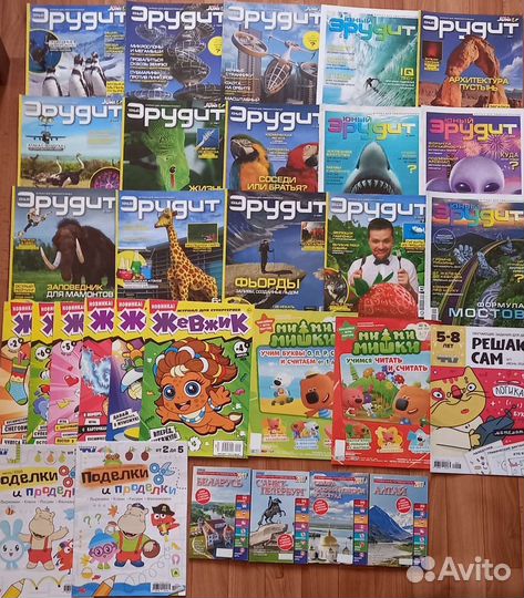 Детские журналы, раскраски, путеводители