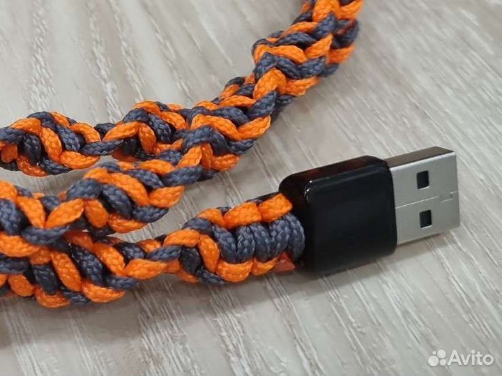 Шнур usb type c в оплётке паракорд