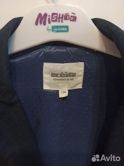 Пиджак темно- синий на мальчика 134-140