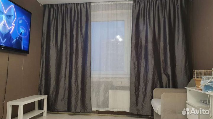 Комплект 2 штуки штор гардины темно-серого цвета