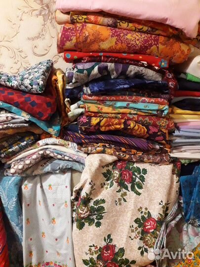 Ткани отрезы СССР натуральный шёлк.драп.бати