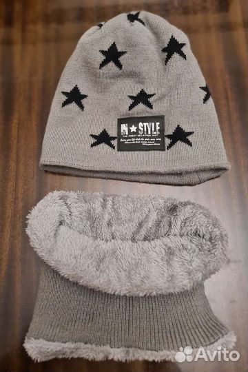 Комплект шапка и шарф для мальчика