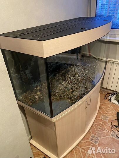 Продам аквариум 450 литров полукруглый на тумбе