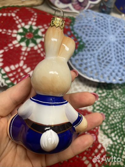 Елочная игрушка Ариель заяц моряк