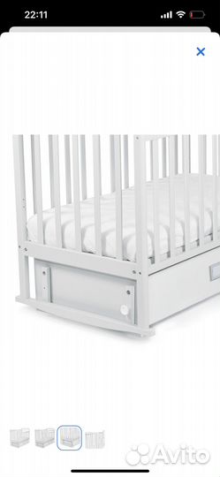 Детская кроватка и матрас (новое)