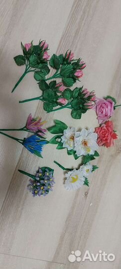 Цветы из ткани