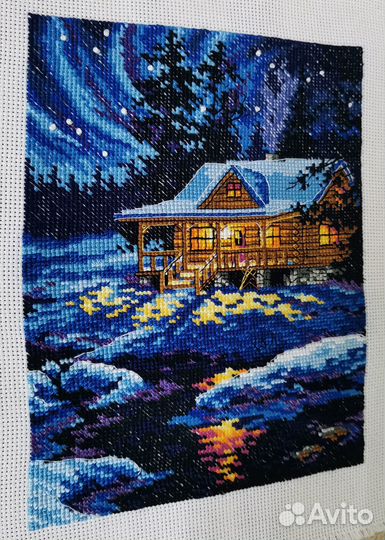 Вышивка / Картина / Северное сияние