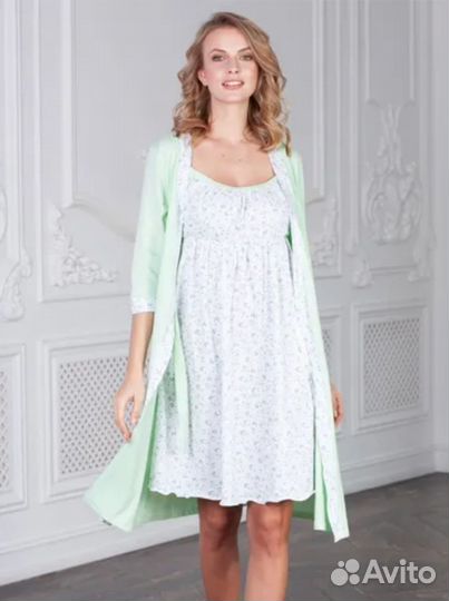 Женский халат с ночнушкой для беременных