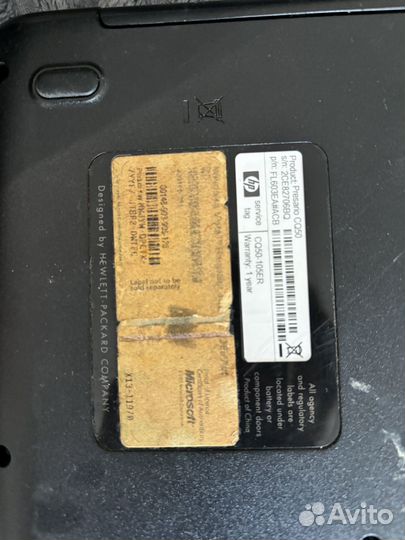 Ноутбук compaq presario cq50