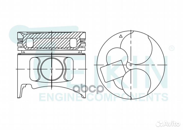 Поршня 43673astd teikin