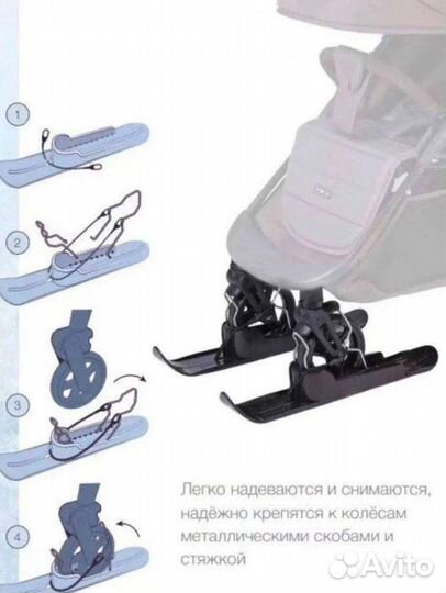 Лыжи для детских колясок универсальные новые