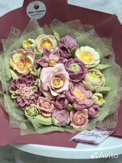 Зефирные цветы на 1 сентября букет