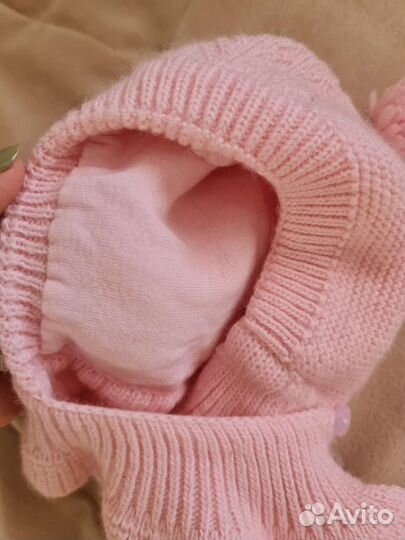 Шапка шлем журавлик демисезон 40-42