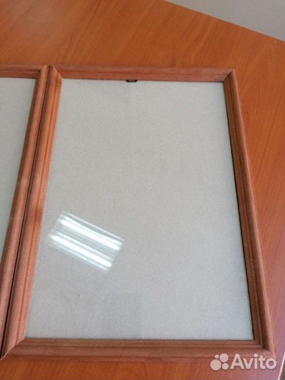 Рамка формат А4 дерево, металл
