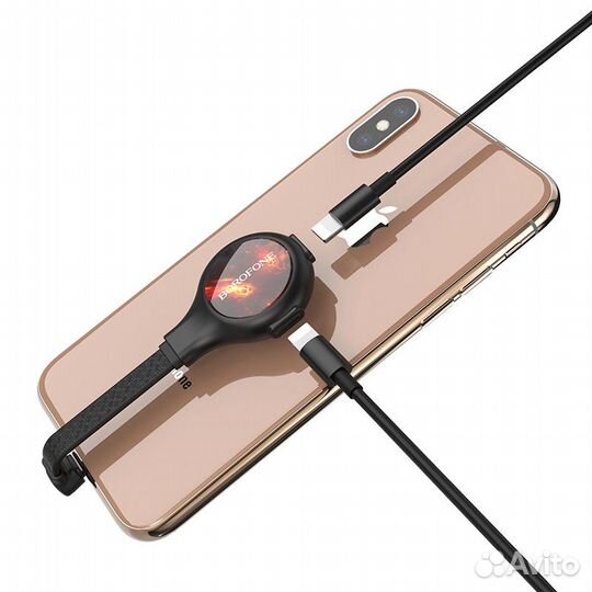 Аудио адаптер Lightning музыка и зарядка