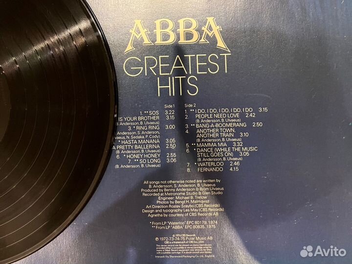 Abba Greatest Hits LP