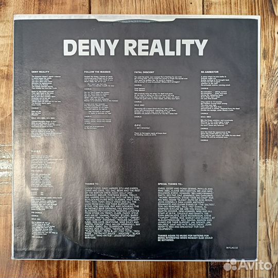 Re-Animator - Deny Reality 1988 (Mini LP) UK 1-st