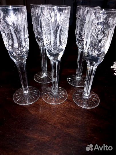 Рюмки, стопки хрустальные