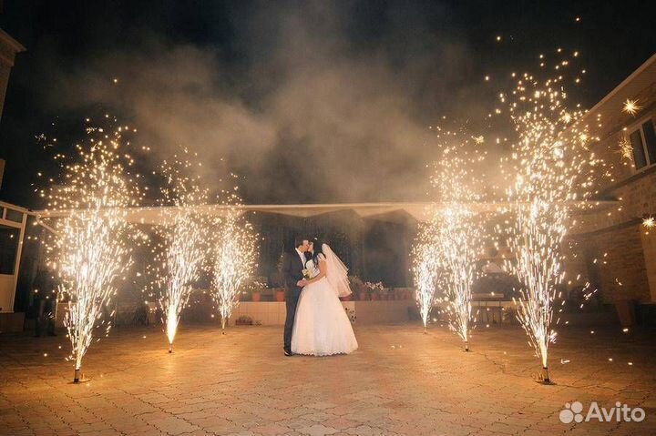 Холодные фонтаны на свадьбу/сценические