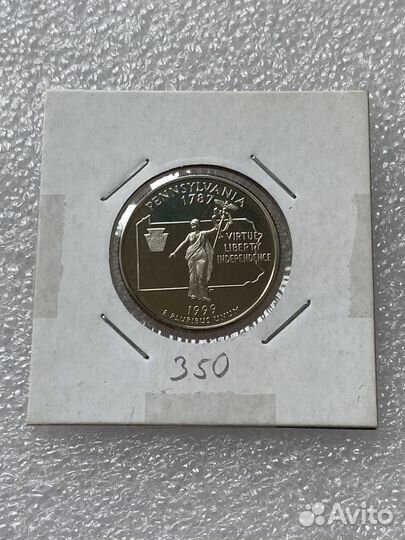 Монеты США 1999 года, пруф, двор S, штаты