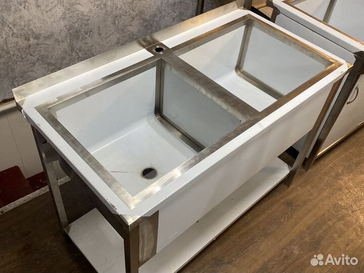 Мойка двойная из нержавейки