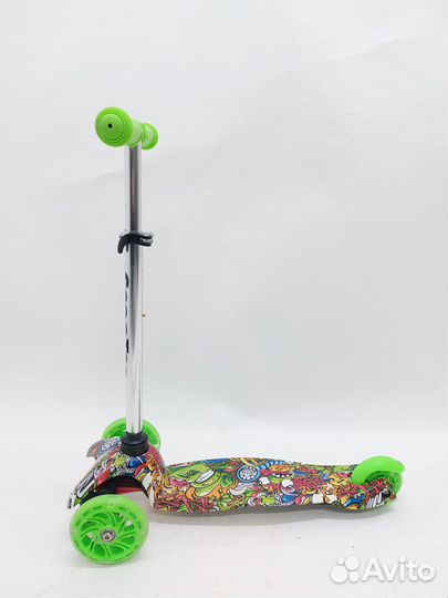 Самокат scooter mini до 40 кг графитти (новый)