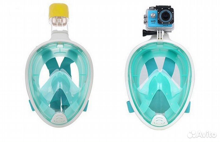 Маска для дайвинга easybreath зеленая