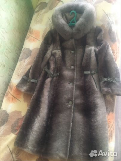 Шуба мутон, воротник писец