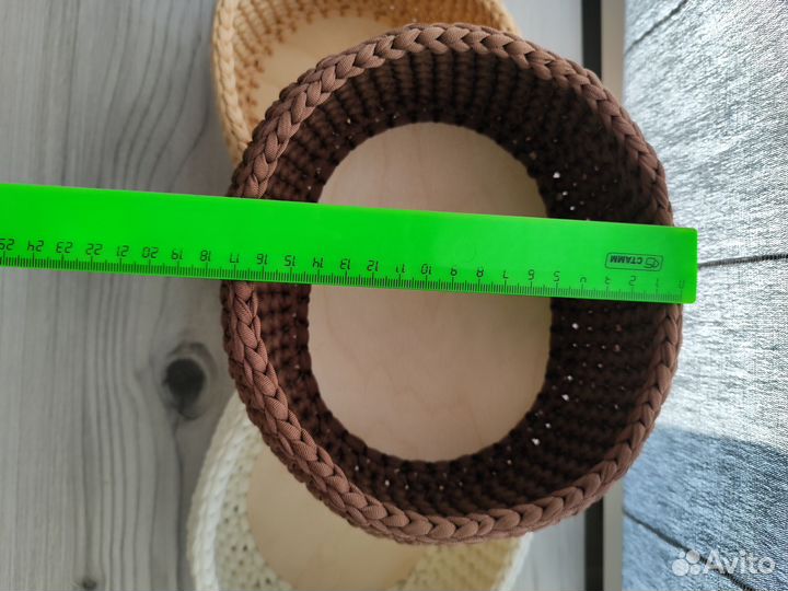 Корзина для хранения вязаная