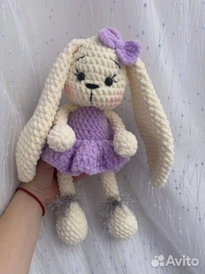 Зайка ручной работы 30 см