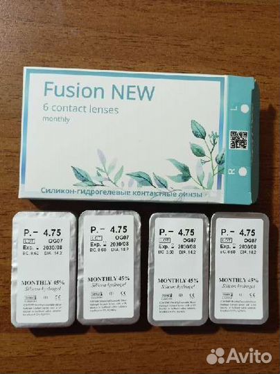 Линзы контактные -4.75