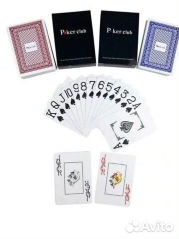 Игральные карты 54шт пластик