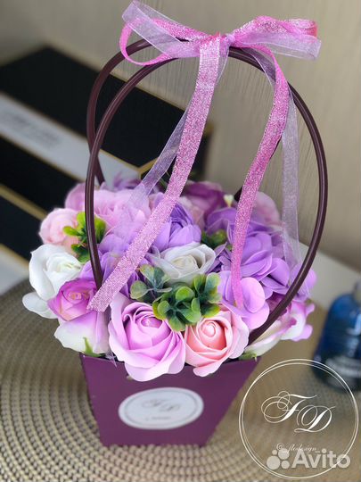 Букет из мыльных роз на 8 марта