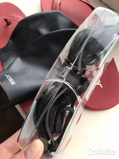 Набор для плавания. Очки. Шапочка. Сланцы