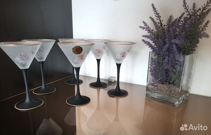 Венецианское стекло, Италия. Фужеры,графин,рюмки