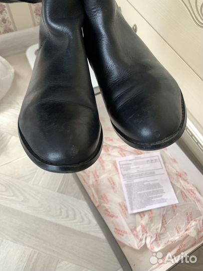 Сапоги женские демисезонные натуральная кожа р39
