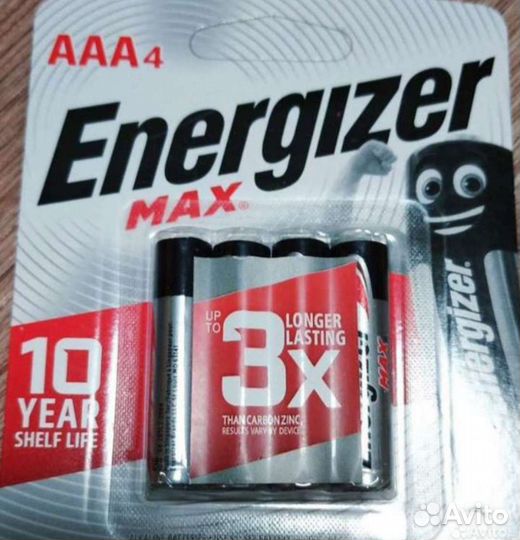 Батарейки аа4/ааа4 Energizer max
