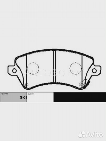 Тормозные колодки дисковые GK1055