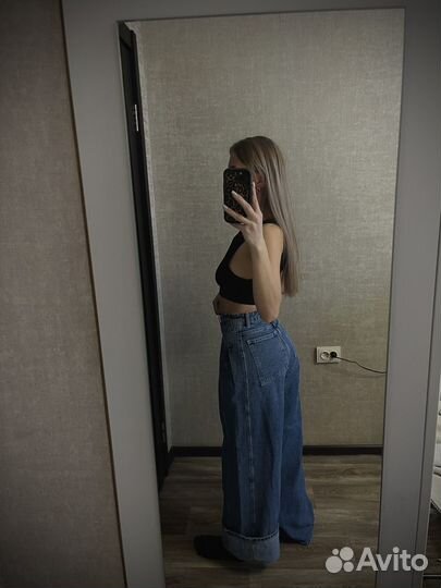 Джинсы багги женские